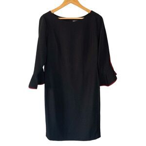 Karl Lagerfeld Paris Black Sheath Dress Knee Length Size 8